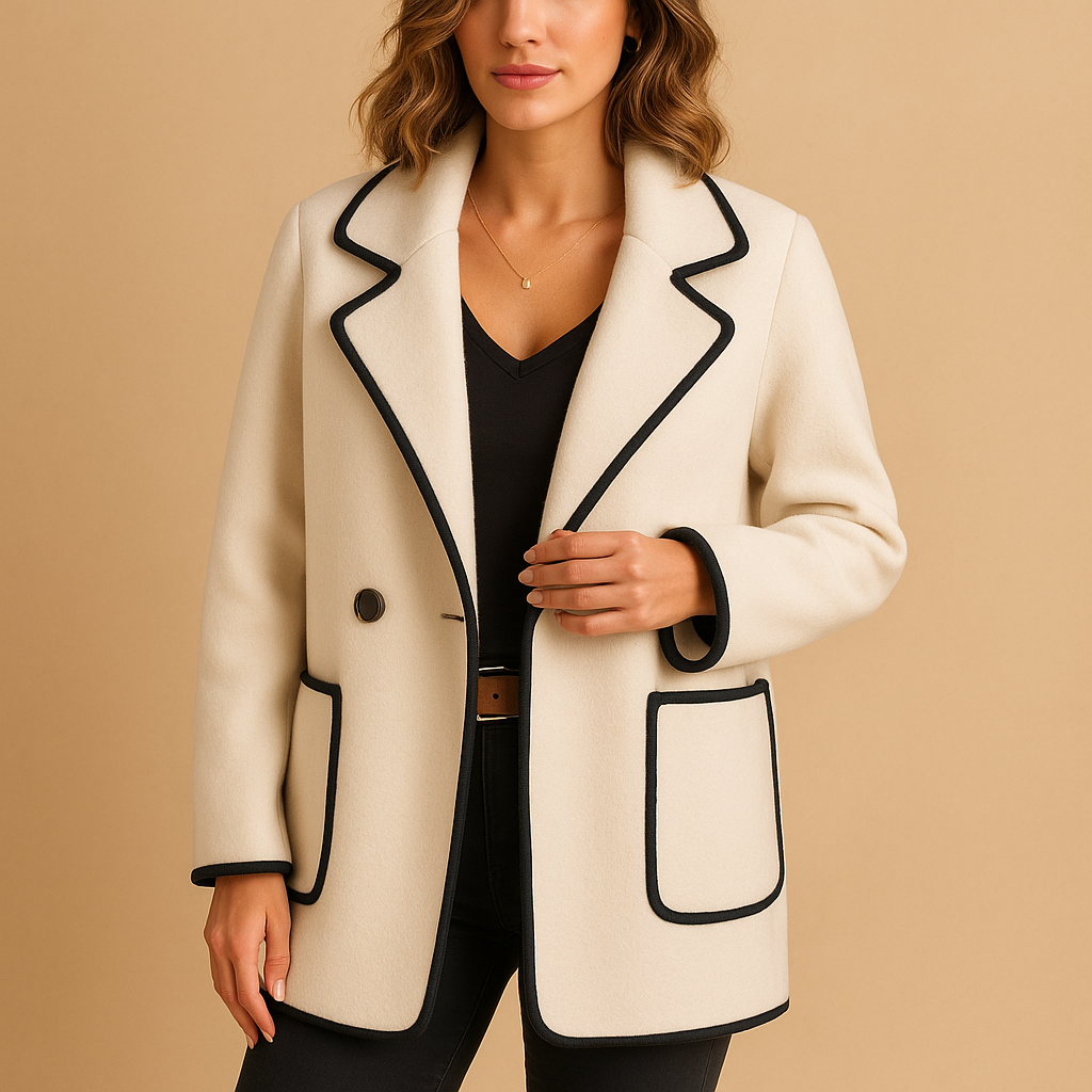 Women’s casual lined blazer with a modern comfortable fit and soft interior lining, ideal for work, appointments, or casual outings.