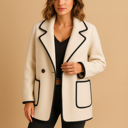 Women’s casual lined blazer with a modern comfortable fit and soft interior lining, ideal for work, appointments, or casual outings.