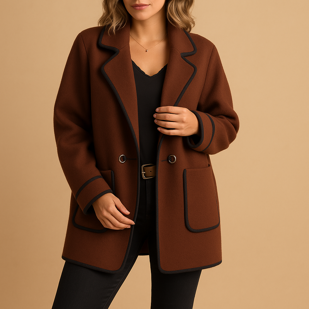 Women’s casual lined blazer with a modern comfortable fit and soft interior lining, ideal for work, appointments, or casual outings.