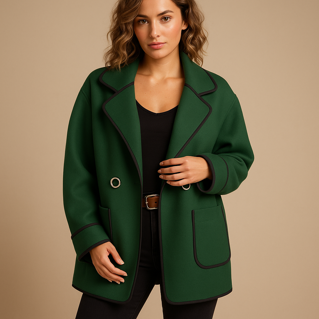 Women’s casual lined blazer with a modern comfortable fit and soft interior lining, ideal for work, appointments, or casual outings.