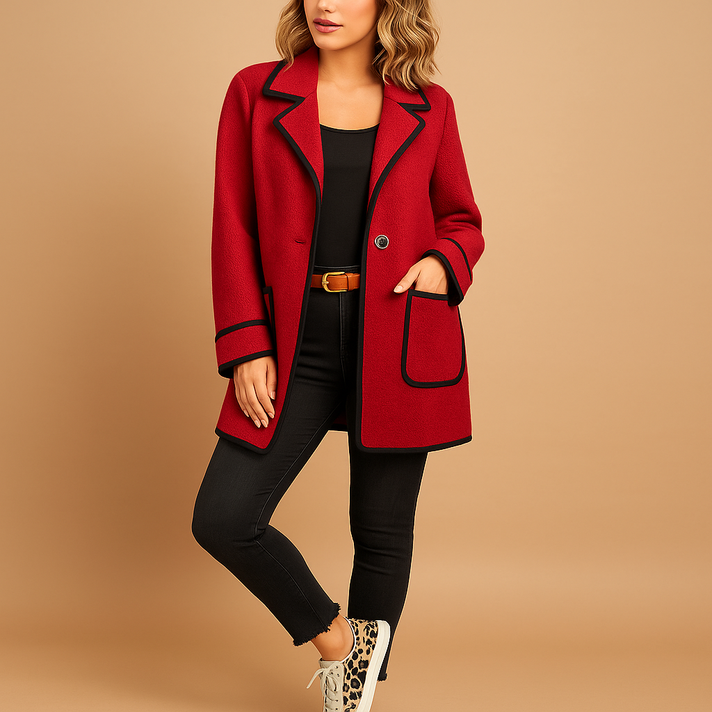 Women’s casual lined blazer with a modern comfortable fit and soft interior lining, ideal for work, appointments, or casual outings.