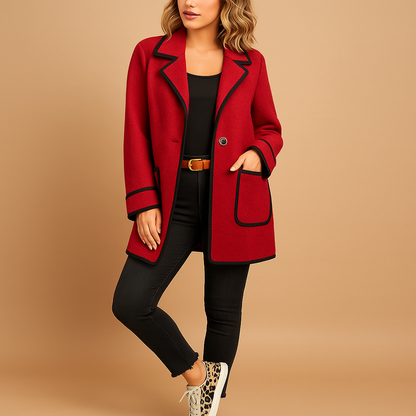 Women’s casual lined blazer with a modern comfortable fit and soft interior lining, ideal for work, appointments, or casual outings.