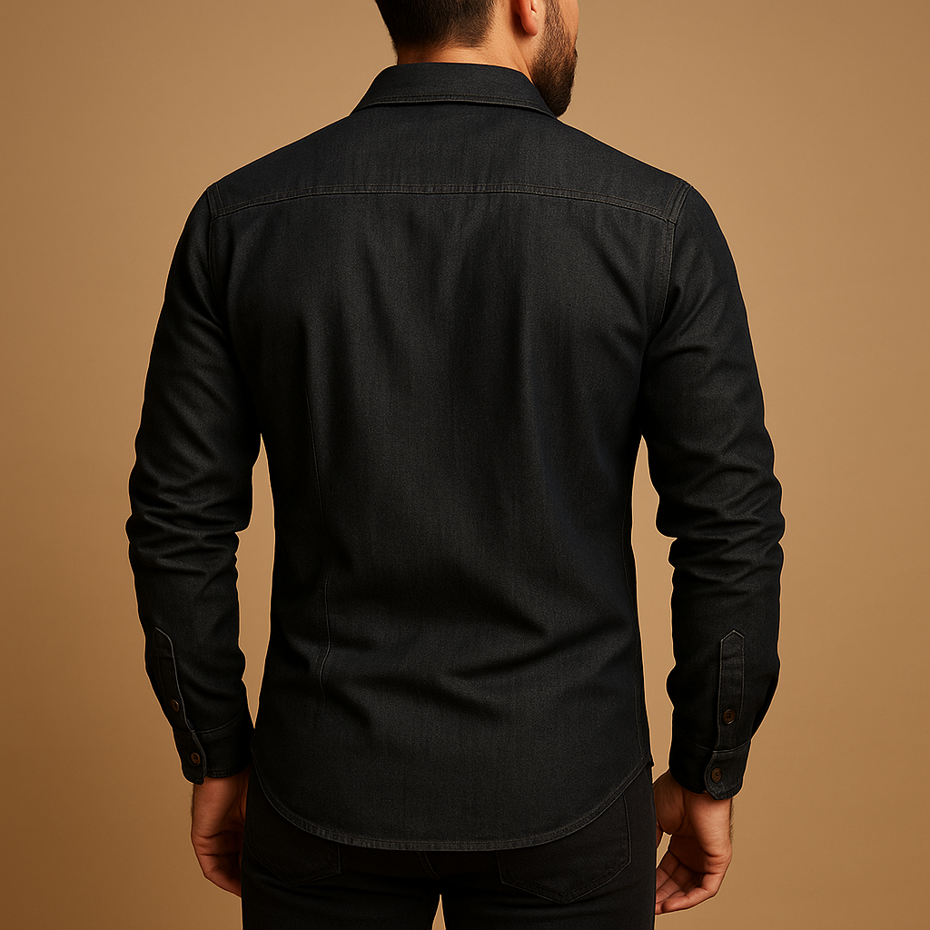 Casual long sleeve cotton shirt for men with a breathable comfortable fit, ideal for beach days, travel, and relaxed everyday summer outfits.