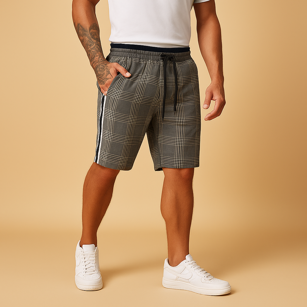 Men’s casual modern fit shorts with elastic waistband, ideal for everyday wear, relaxed weekends, and summer outings