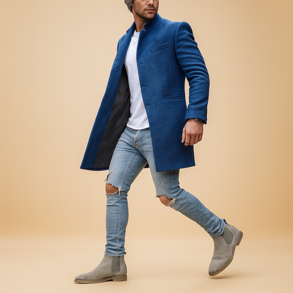 Men’s casual winter coat with relaxed fit and insulated design, suitable for everyday wear and leisure during autumn and winter.