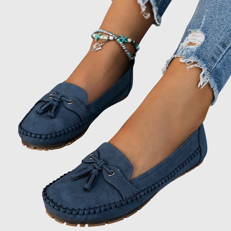 Cozy Slip On Leather Loafers - VibreMode