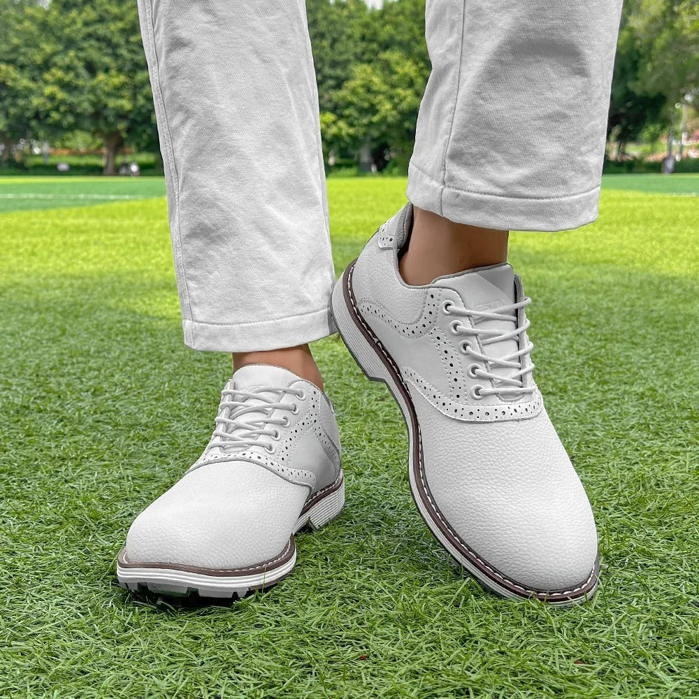Classic Golf Shoes Leather Brown