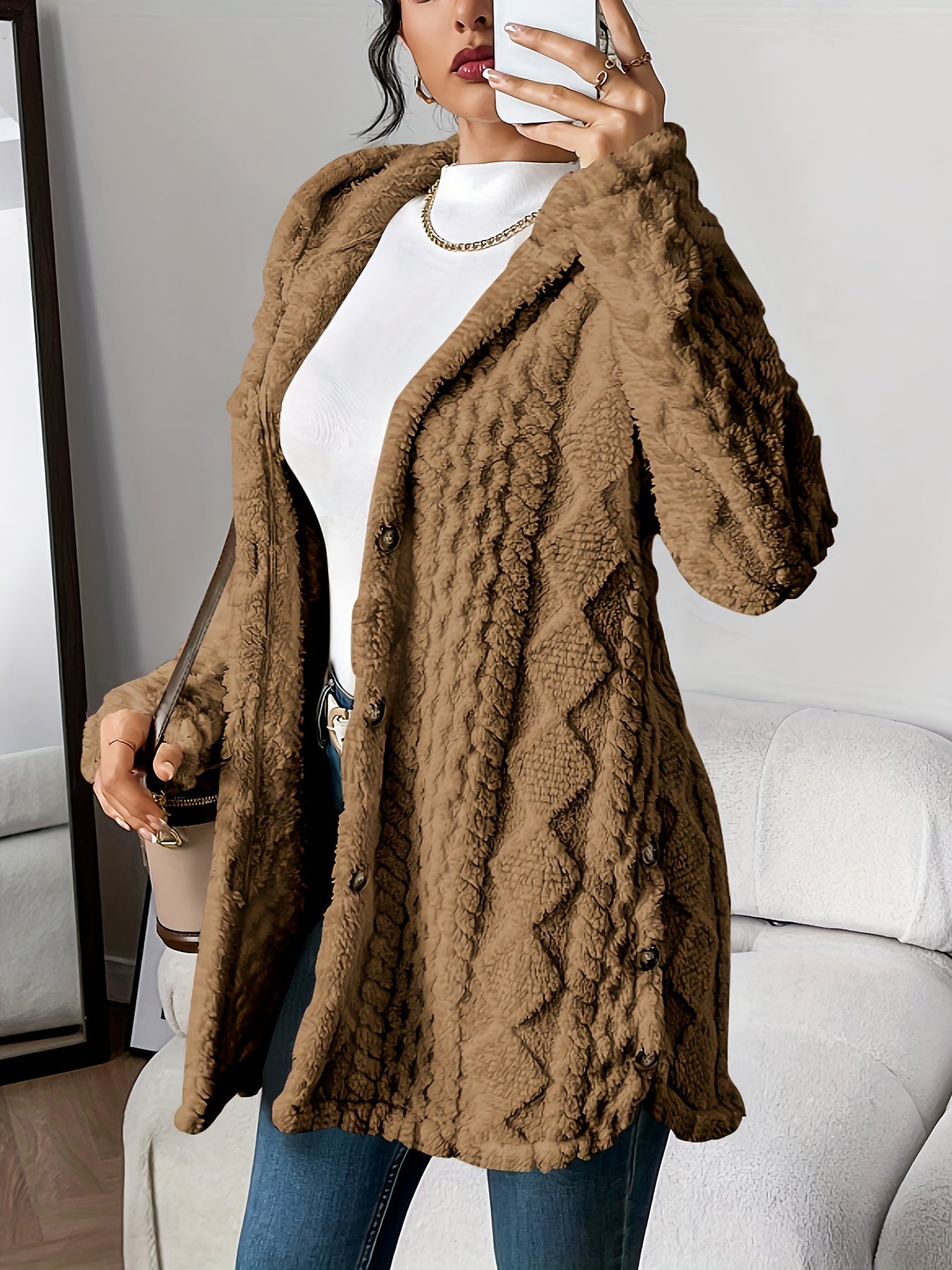 Soft Fleece Hooded Sweater