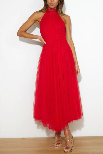 Elegant Ladies' Party Tulle Gown Dress