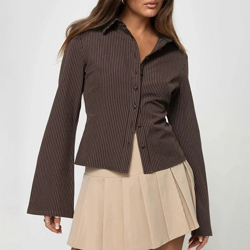 Women's Retro Blouse Elegant Cut - VibreMode
