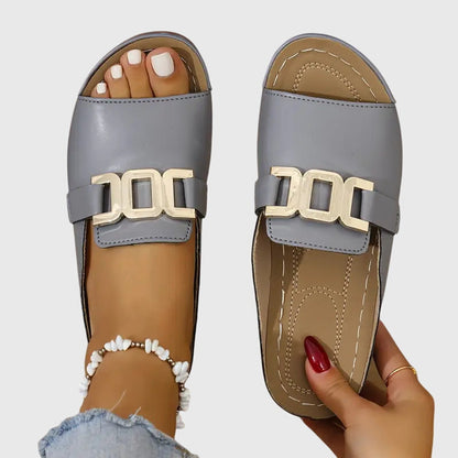 Comfortable Women's Buckle Flat Sandals