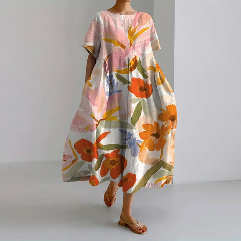 Comfortable Floral Sundress for Women - VibreMode