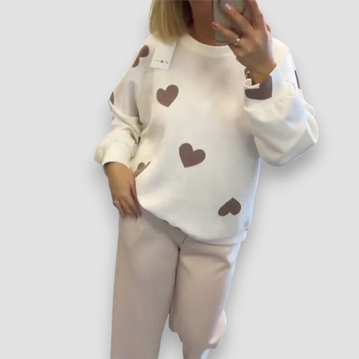 Women's Heart Pattern Sweater