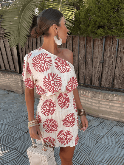 Women's Summer Mini Dress Bold Print - VibreMode