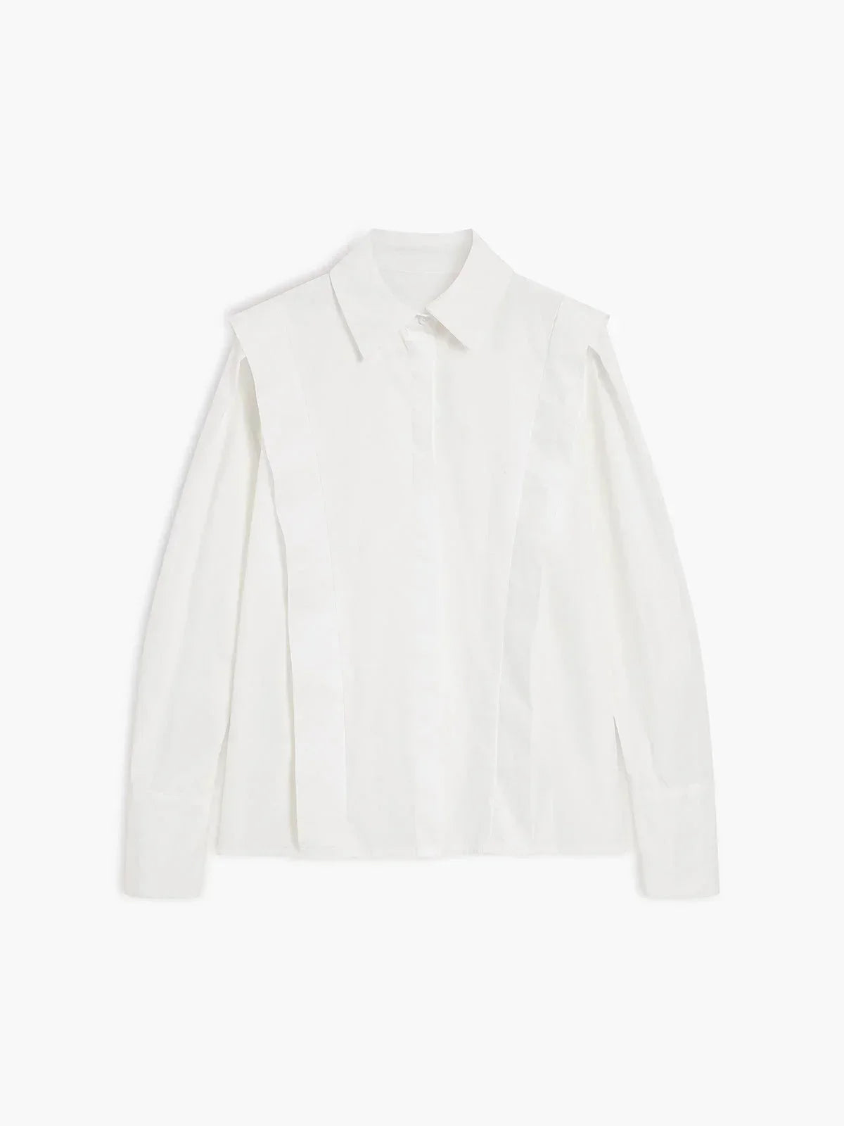 Women's Oversized V-Neck Shirt White