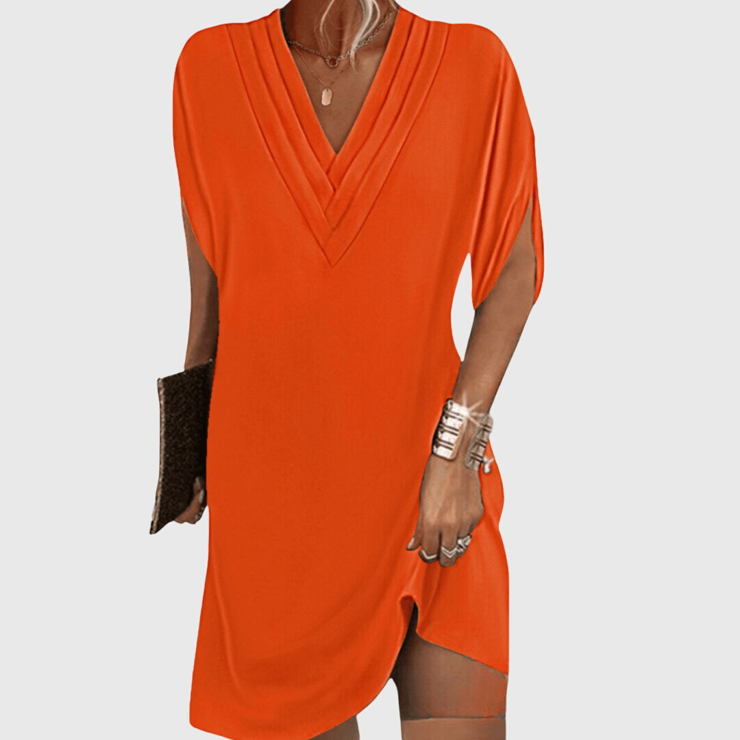 Women's V Neck Mini Dress