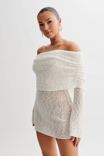 Women's Off-The-Shoulder Bodycon Mini Dress - VibreMode