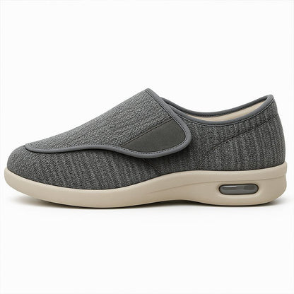 Comfortable Elastic Wide Fit Shoes - Dark Gray - VibreMode