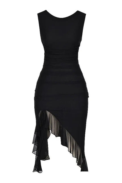 Women's Ruffle Midi Dress Elegant Floral