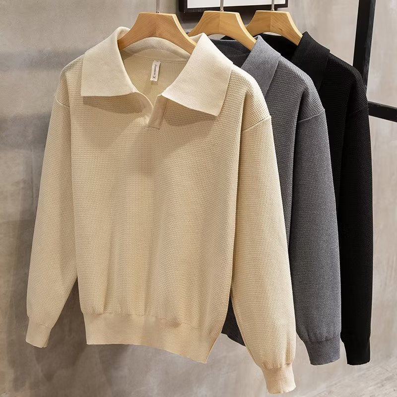 Men's Collared Pullover Sweater - VibreMode