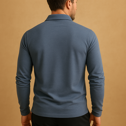 Classic cotton polo shirt for men with a breathable comfortable fit and timeless design, ideal for casual outfits, warm days, and semi-formal occasions.