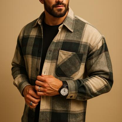 Timeless Mens Long Sleeve Casual Shirt - VibreMode