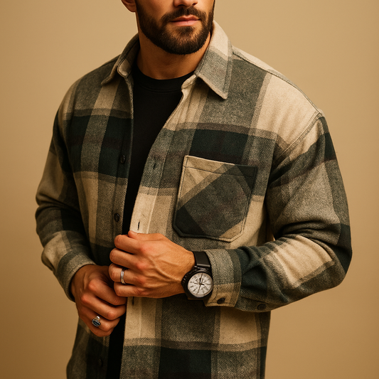 Timeless Mens Long Sleeve Casual Shirt - VibreMode