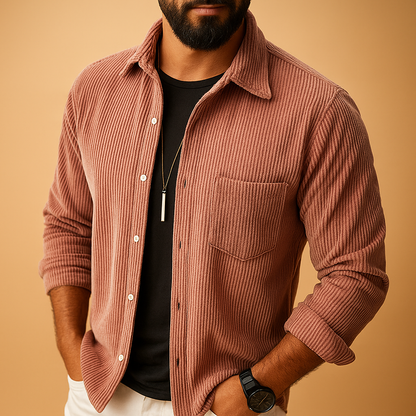 Classic long sleeve shirt for men with a clean solid design and comfortable fit, ideal for work, casual wear, and modern everyday outfits.