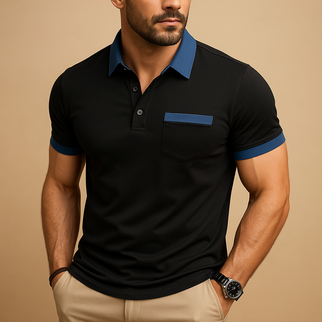 Classic short sleeve polo shirt for men with a comfortable fit and timeless design, ideal for casual outfits and smart casual everyday wear.