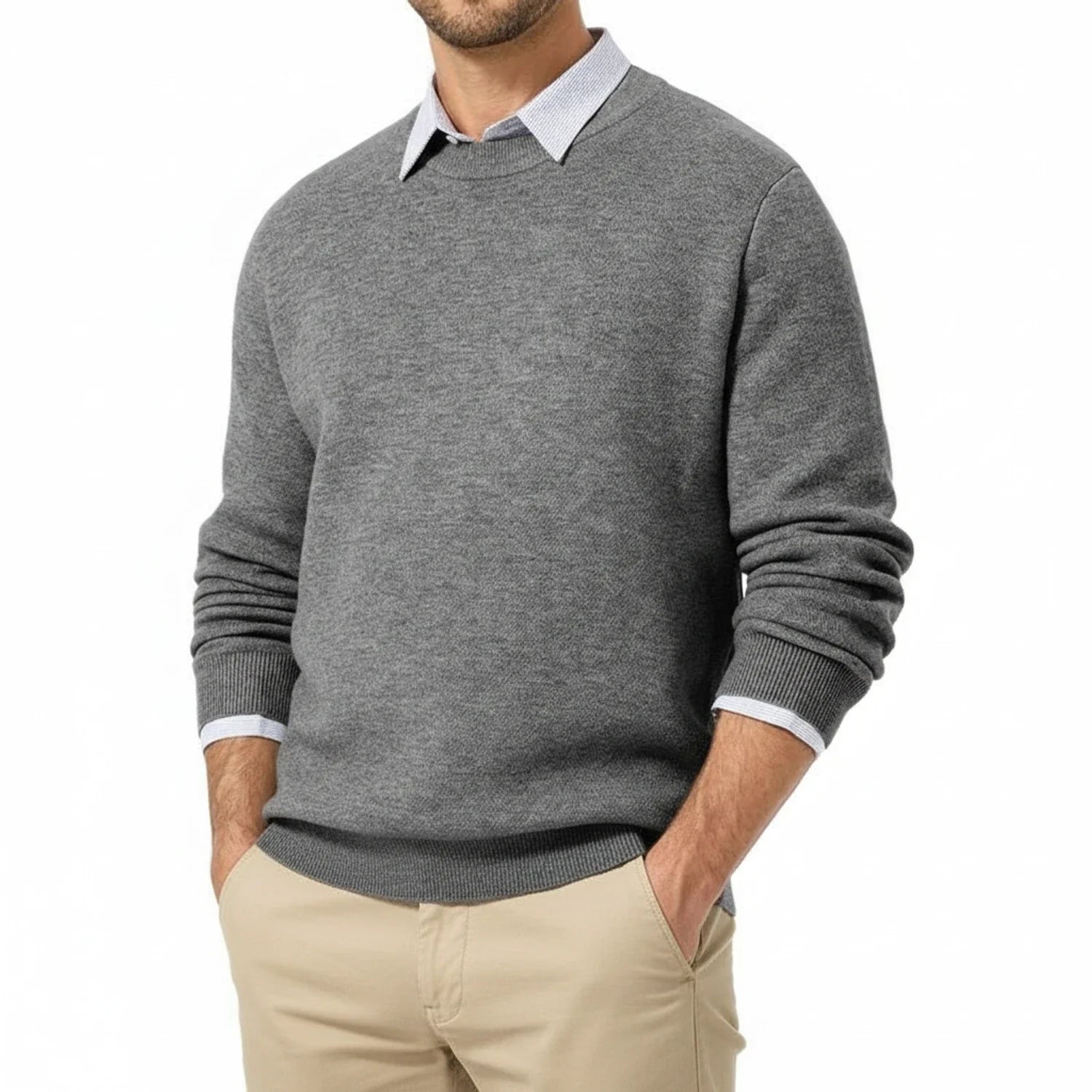 Men's Classic Crew Neck Sweater - VibreMode