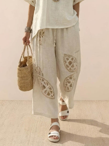 Relaxed Fit Striped Pants and Top 2-Piece Outfit