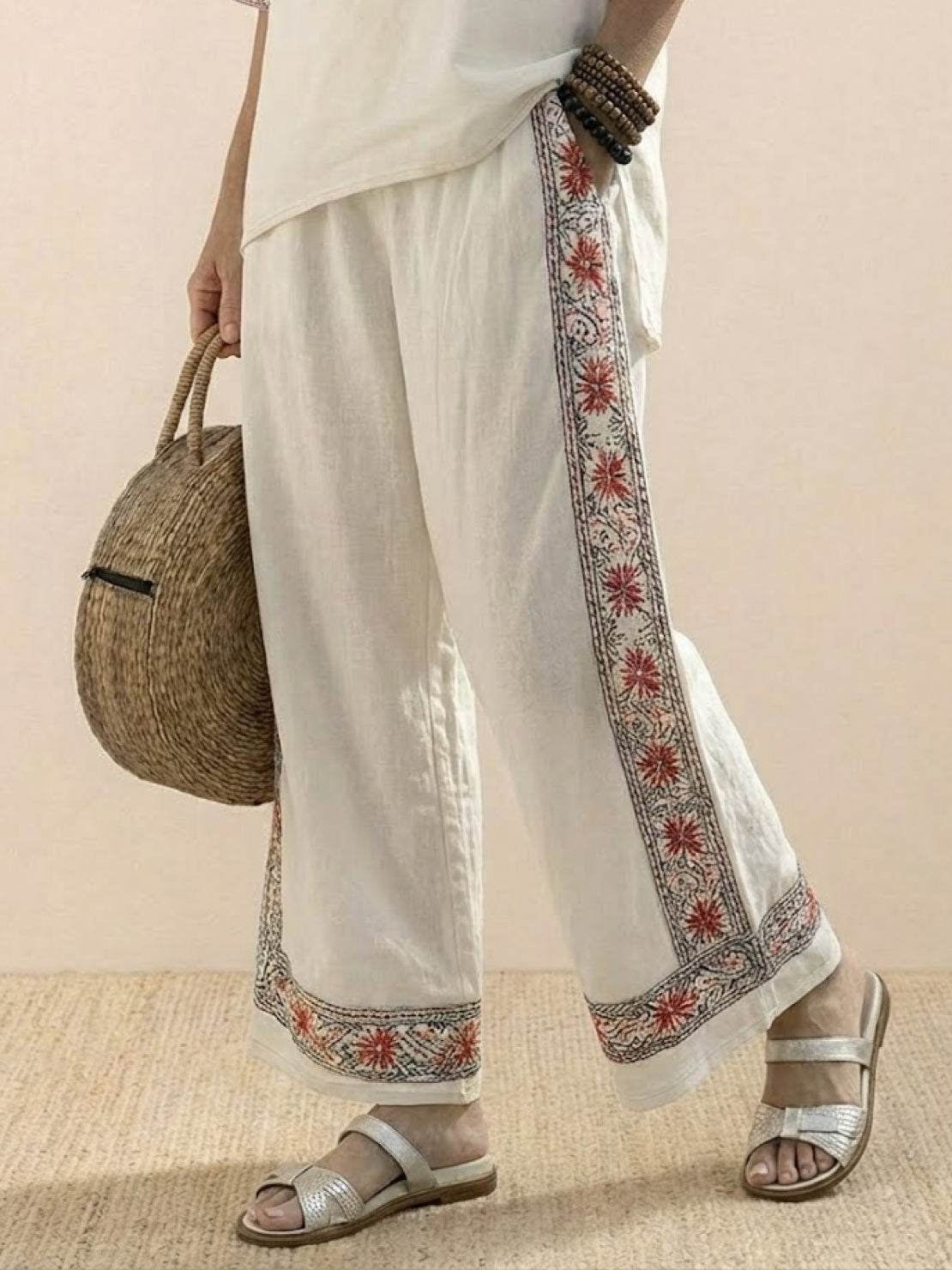 Relaxed Fit Striped Pants and Top 2-Piece Outfit