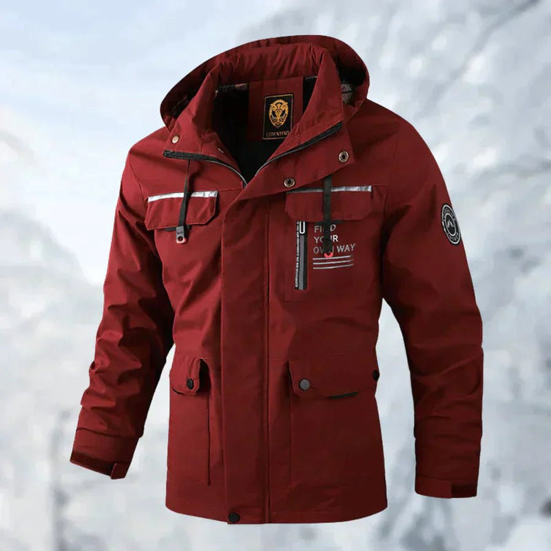 Men's Waterproof Windbreaker Hooded Jacket