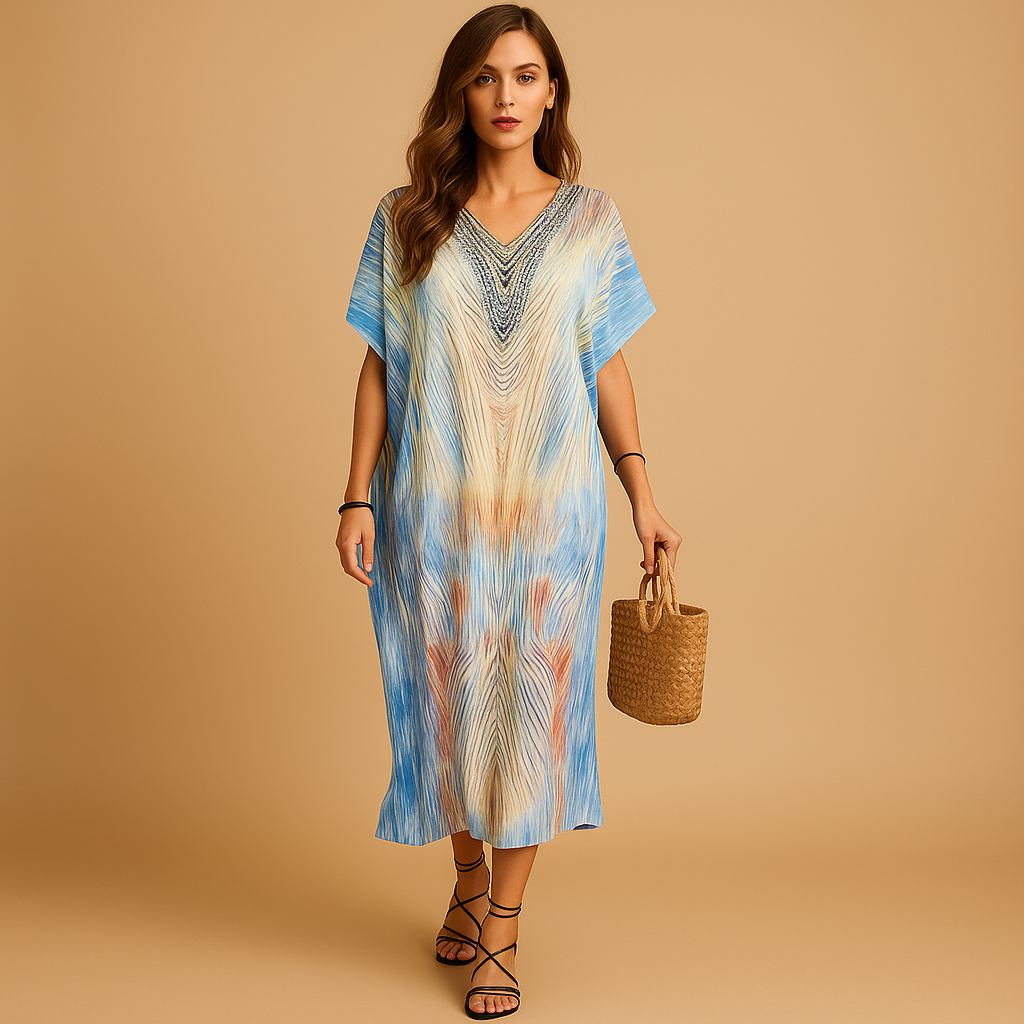 Comfortable summer dress for women with breathable fabric and flattering fit, perfect for casual outings, holidays, and warm-weather occasions.