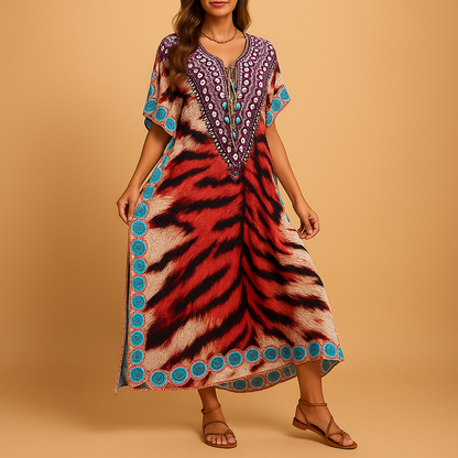 Comfortable summer dress for women with breathable fabric and flattering fit, perfect for casual outings, holidays, and warm-weather occasions.