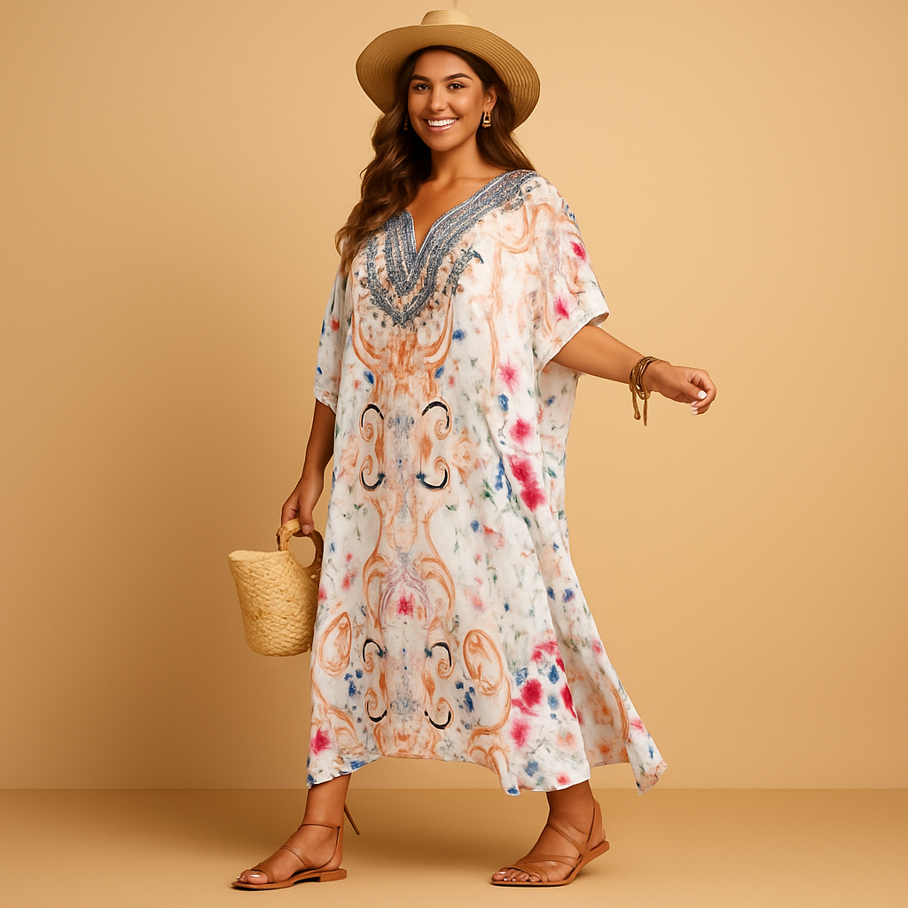 Comfortable summer dress for women with breathable fabric and flattering fit, perfect for casual outings, holidays, and warm-weather occasions.