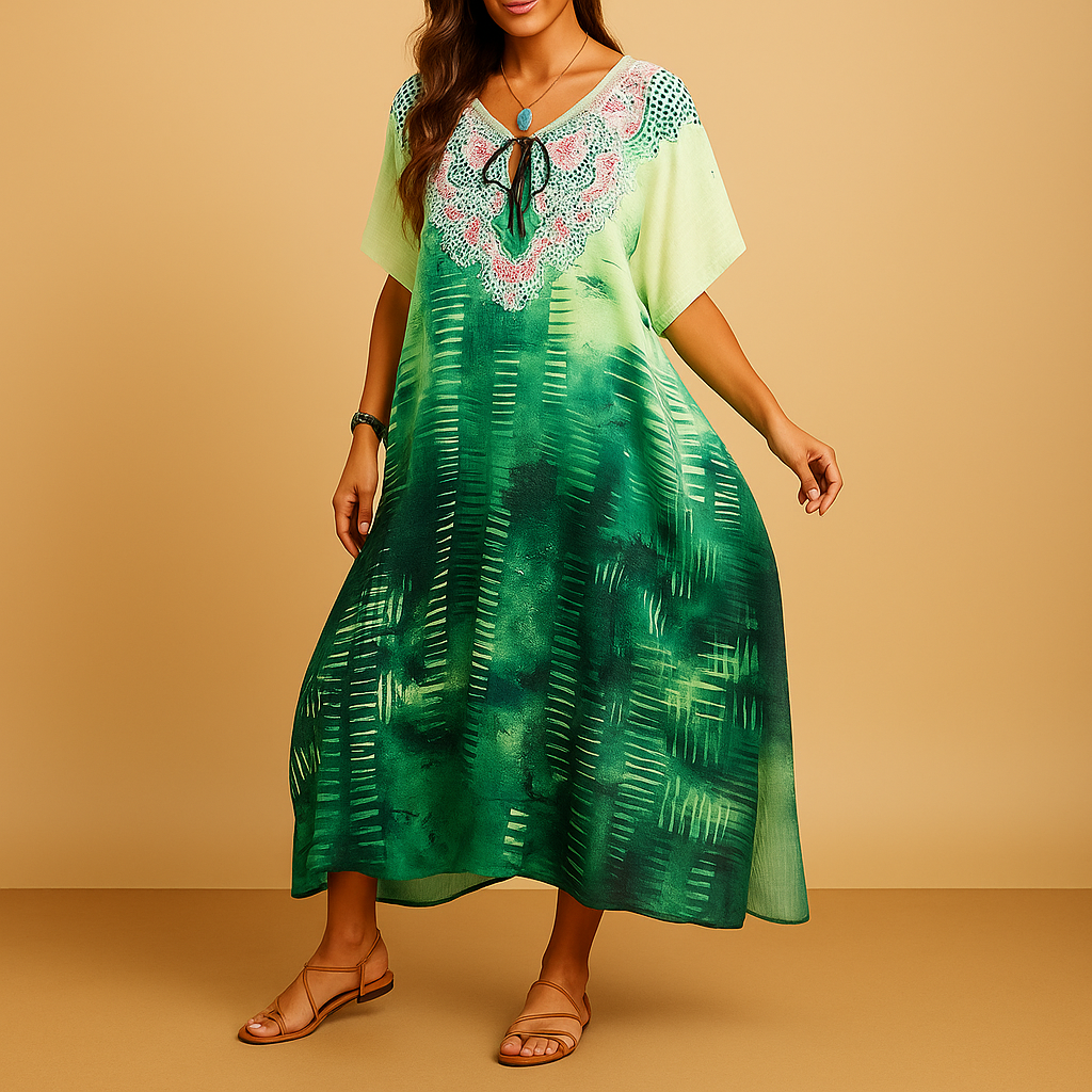 Comfortable summer dress for women with breathable fabric and flattering fit, perfect for casual outings, holidays, and warm-weather occasions.