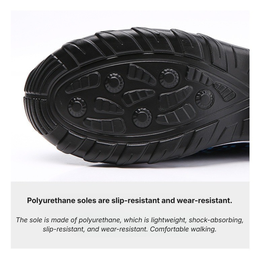 Comfortable Medical Slip Resistant Arch Support Shoes - Black