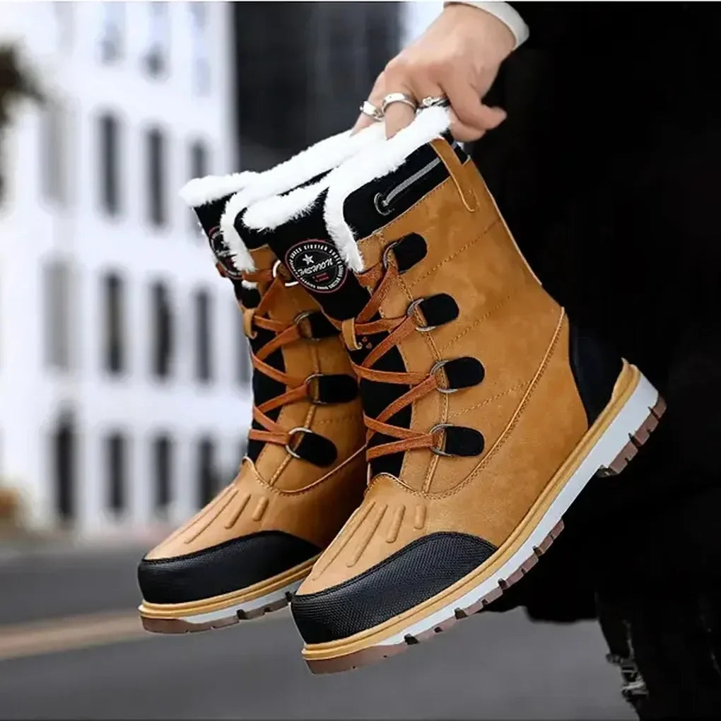 Men's Insulated Waterproof Boots Rugged Outdoor