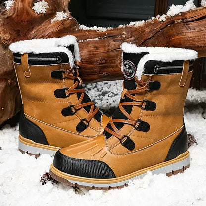 Men's Insulated Waterproof Boots Rugged Outdoor - VibreMode