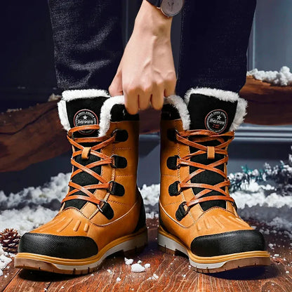 Men's Insulated Waterproof Boots Rugged Outdoor