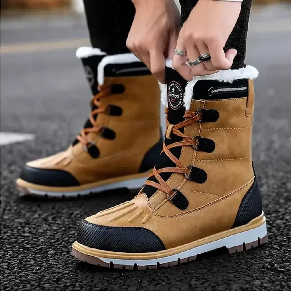 Men's Insulated Waterproof Boots Rugged Outdoor