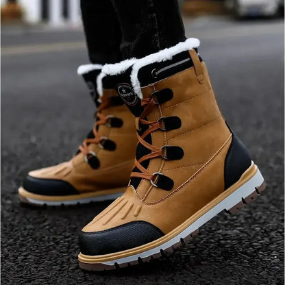 Men's Insulated Waterproof Boots Rugged Outdoor