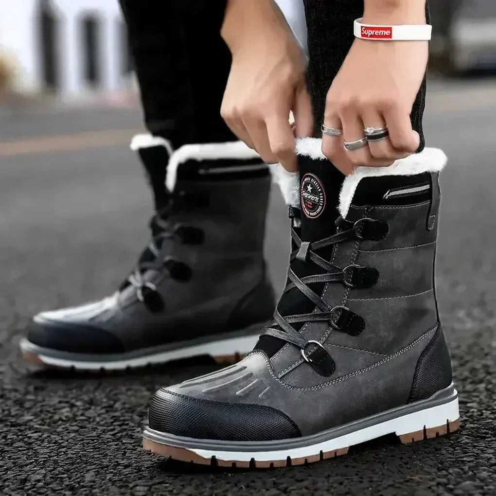 Men's Insulated Waterproof Boots Rugged Outdoor