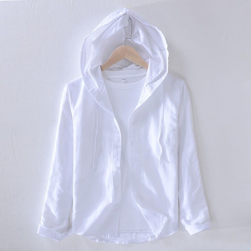 Image of Conrad | Men's Hooded Long Sleeve Button-Down Shirt