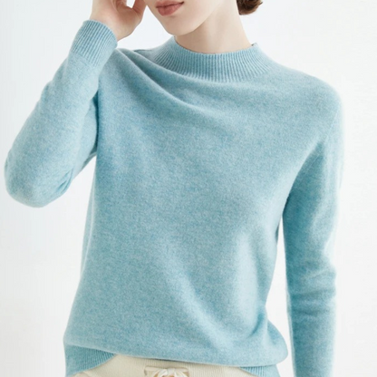 Women's Cashmere Knitted Sweater Soft Winter Beige