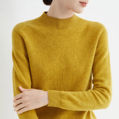 Women's Cashmere Knitted Sweater Soft Winter Beige