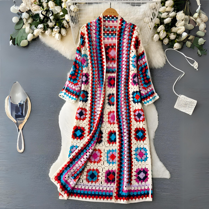 Women's Colorful Long Cardigan - VibreMode