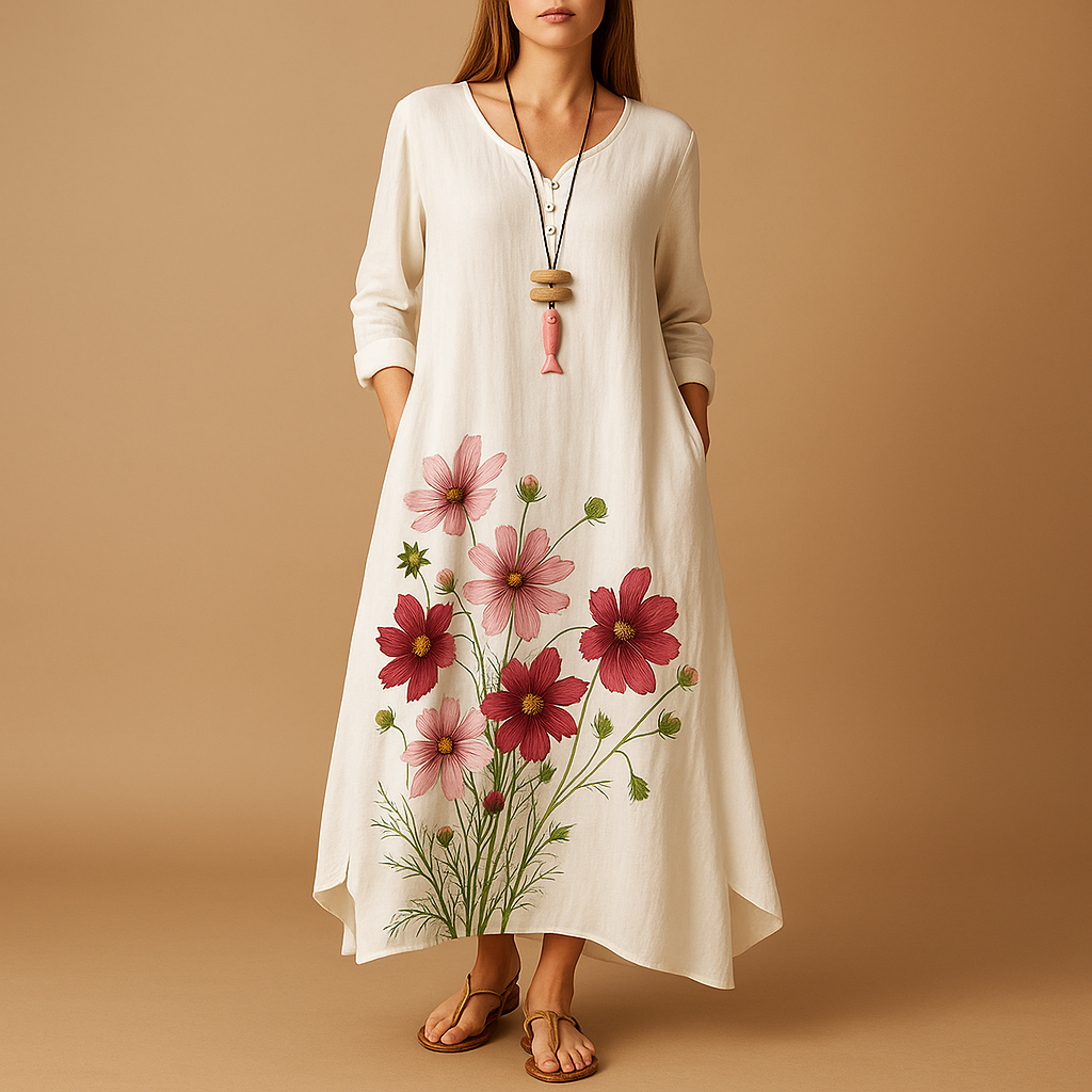 Comfortable Summer A-Line Dress for Women - VibreMode