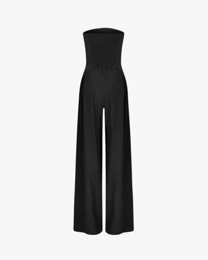 Image of Courtney | Women's Strapless Wide Leg Jumpsuit